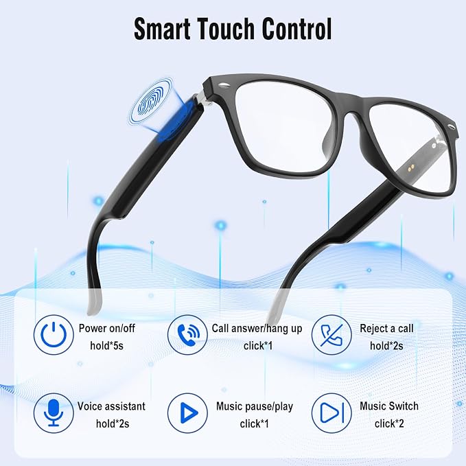 AI Smart Glasses for Men & Women with ChatGPT, Bluetooth Glasses with 165 Languages Translation, Color-Change Lens, Meeting Analysis, Music Playback, Hands-Free Calls, UV & Blue Light Protection