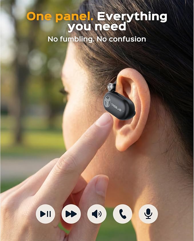 TREBLAB X-Open Ear Earbuds Wireless Bluetooth, IPX5 Earhook | 9H battery, wireless charging case, 14.2mm driver, dual mics, BT 5.4, touch control, gaming mode, 33ft range