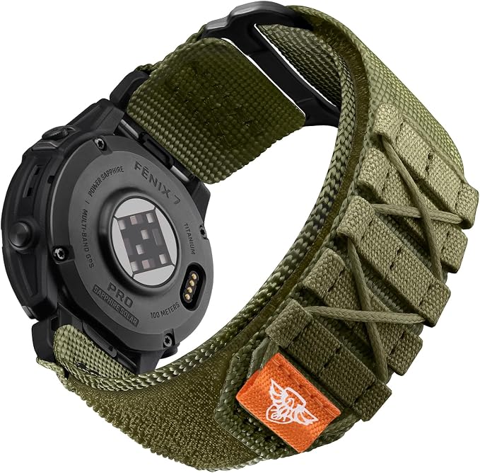 Bandletic Compatible with Garmin Instinct 2 3 Watch Bands, Rugged Tactical Nylon for Fenix 8 47mm/7/6 Pro/5 Plus, Quick Fit 22mm Strap Fit for Forerunner 970/965/955/945/Approach S70/S62/S60/Quatix
