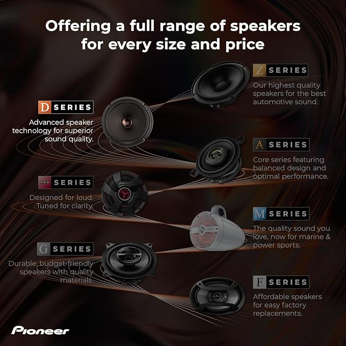 Pioneer D-Series TS-D69F 6” x 9” 2-Way Speakers (Pair) – 330W Max, Balanced Sound + Smooth Treble, Ideal Factory Upgrade, Add an Amplifier for Even Better Performance