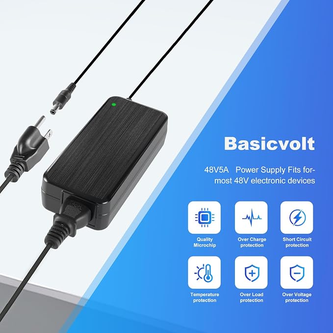 48v 5amp Power Supply/fosi 48v Power supplyfor Home Audio Devices, Bluetooth Stereo Receivers, Amplifiers, Mini Hi-Fi Class D Integrated Amps