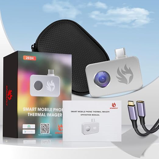 Thermal Camera, Native 256x192 IR Resolution, 25Hz Frame Rate, Upgraded Temperature Accuracy, Works for Android (Not for iOS)