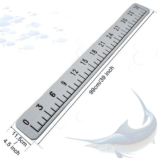 Foam Fish Ruler Fish Size Measuring Tape Measuring Board Tool Adhesive Accessory Marinetool for Boats Sailboats Yachts Kayaks(36 Inch)