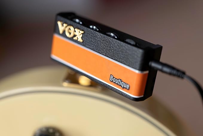 Vox amPlug 3 Boutique Headphone Guitar Amplifier w/ 2 Channels, Stereo Effects, Built-in Rhythms, and Aux in Jack
