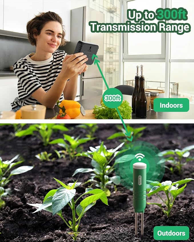 Dr.meter 1 Pack Soil Humidity Sensor Probe, Plants Soil Moisture Meter, Accessory Only, Cannot Be Used Alone