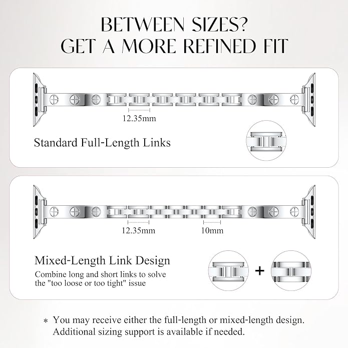 Missair Slim Bands Compatible with Apple Watch 38mm 40mm 41mm 42mm 44mm 45mm 46mm 49mm for Women, Thin Bracelet Dressy Designer Stainless Steel Metal Strap for iWatch Series 11 10 9 8 7 6 5 4 SE Ultra