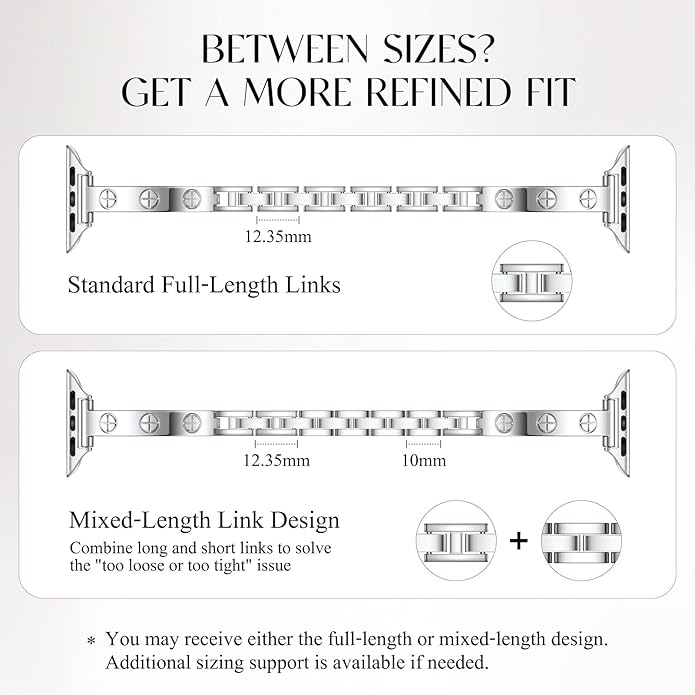 Missair Slim Bands Compatible with Apple Watch 38mm 40mm 41mm 42mm 44mm 45mm 46mm 49mm for Women, Thin Bracelet Dressy Designer Stainless Steel Metal Strap for iWatch Series 11 10 9 8 7 6 5 4 SE Ultra