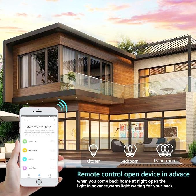 WiFi Light Smart Switch 2 Gang Touch Wall - Compatible With Alexa Google Assistant and IFTTT