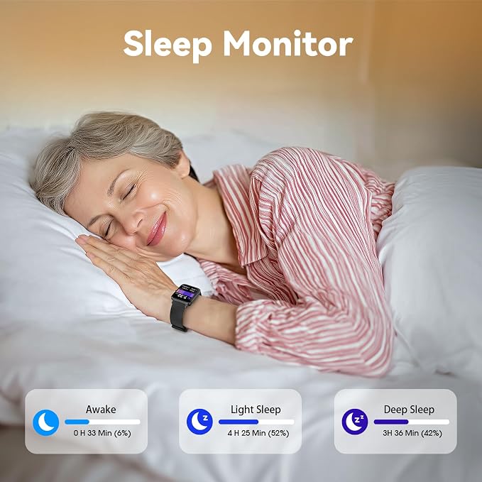 Pedometer Watch Senior Friendly No App/Phone Required,Waterproof Fitness Tracker Watch with Heart Rate Sleep Monitor Activity Tracker, Step Counter for Walking, Smart Watches for Women Men