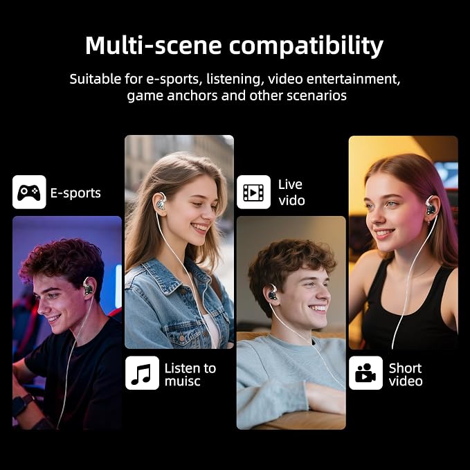 KZ ZS12 PRO 2 in Ear Monitor,1DD+5BA Hybrid Gaming Earbuds,IEM Earphones,Wired Earbud,HiFi Deep DASS IEM for Gaming,KZ Earbuds with 2PIN Cable for Audiophile (NO Microphone, Silver)