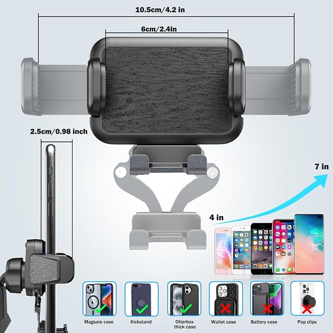 Metal Phone Mount for 2021-2024 Ford F-150 and 2021-2023 Ford Raptor Shakeproof Dash Mount Holder Cool Ford Accessory