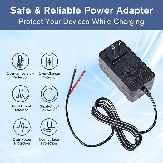 19V Adapter Power Cord Power Supply Plug for MKS-1902000H, MM271W, MM371W, MM571W, MM572W Transformer,Compatible with Mighty Mule RP1010 Power Supply Wall Adapter Charger