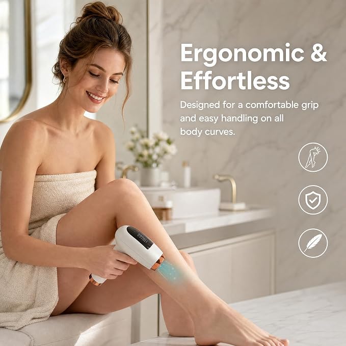 IPL Laser Hair Removal Device, At-Home Hair Removal for Women Men, 999,999 Flashes Permanent Hair Removal Device on Facial Legs Arms Bikini Line