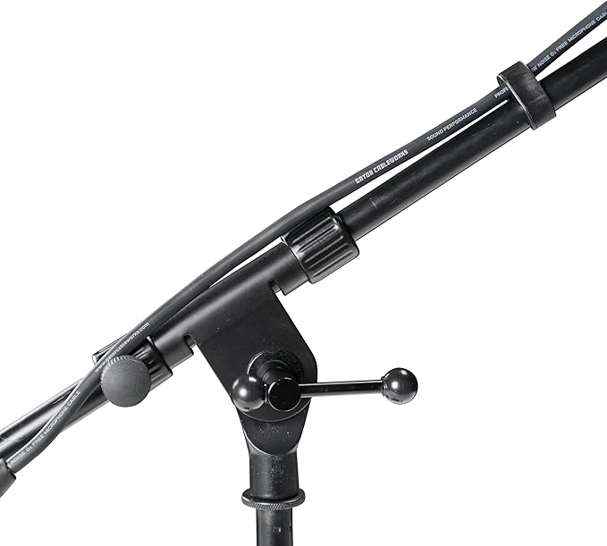 Gator Frameworks Rok-It Series Low-Profile Microphone Stand with 16" Adjustable Boom Arm, Ideal for Bass Drums and Guitar Amps (RI-MIC-200)