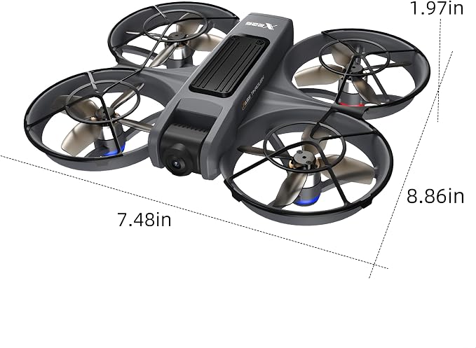 Adult Drone with VR Goggles Headset, First-Person View, 1080P HD Camera for Beginners FPV Quadcopter, 360° Flip, Brushless Motor, Optical Flow Hovering, Speed Control, Propeller Guards, One-Key Takeoff/Landing, Remote Control Helicopter and Airplane fo...