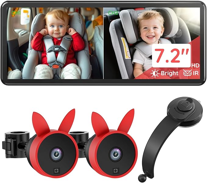 BV3PRO Baby Car Camera + Dashboard Arm Mount Bundle | Unobstructed Rearview Package