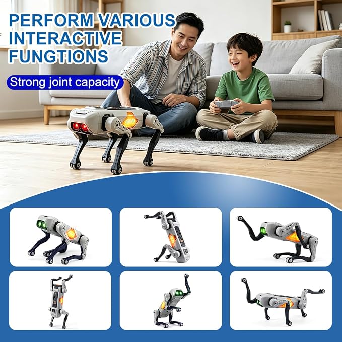 Smart Robot Dog for Kids, Interactive STEM Robotic Pet with Voice & App Control, Programmable Bionic Puppy Toy with 30+ Actions, Rechargeable Electronic Companion Gift for Boys Girls Ages 6-12