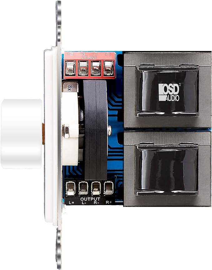 OSD Audio 100W in Wall Volume Control, Impedance Matching Speaker Control, Rotary Knob, White, SVC100, 2 Pack