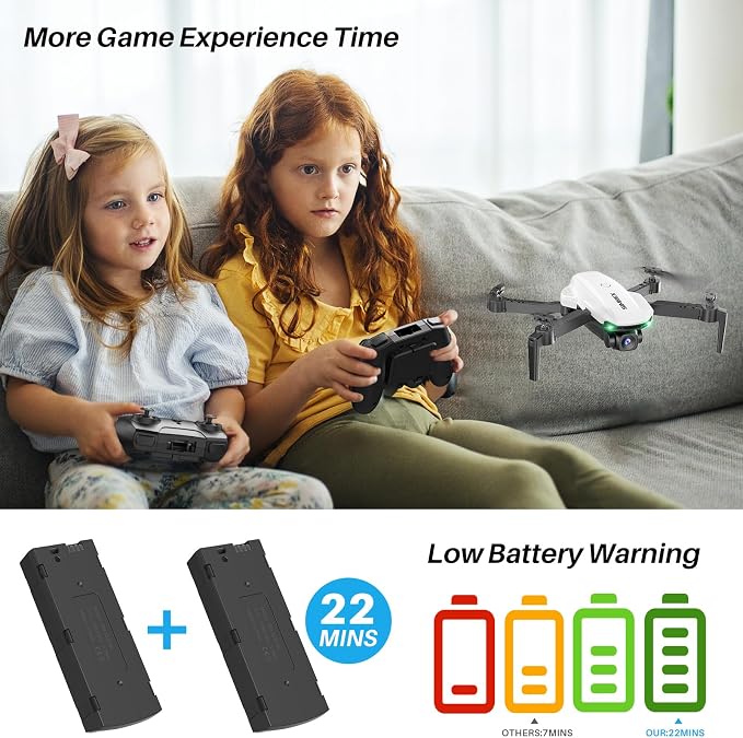 SIMREX Drone With Camera 1080P for Kids And Adults, RC Quadcopter with Altitude Hold, Mini Drone With One Key Start, Waypoint Fly, Headless Mode, 3D Flip, 3 Speeds, Remote Control Drone for Beginners