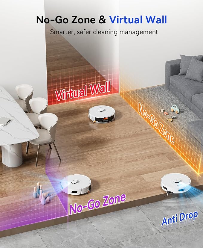 Robot Vacuum and Mop 20,000Pa Robot Vacuum Cleaner,120Day Self Emptying Vacuum Robot,Lidar Navigation,5G/2.4GWiFi APP Aspirateur Robot,Self-Charging Robot Vacuums for Pet,Floor,Carpet R11White