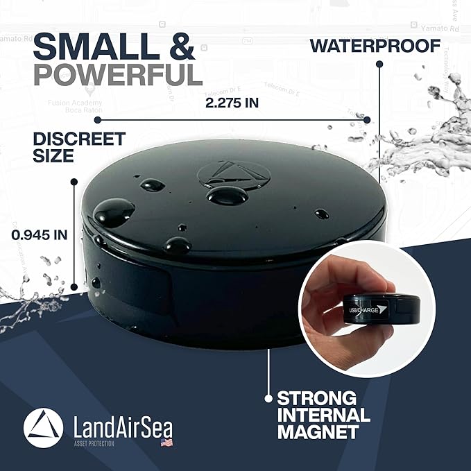 LandAirSea 54 GPS Tracker (Premium Edition) - Long Battery, Magnetic, & Waterproof. Global GPS Tracker for Vehicles. Made in The USA from Domestic & Imported Parts. Subscription is Required.