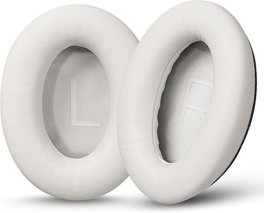 Damex Replacement Earpads for Bose QuietComfort 45/45 SE/Noise Cancelling Headphones, Updated Thickened Memory Foam, Protein Leather (White)