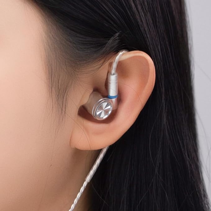 TINHIFI T4 Wired in-Ear Monitor for Musicians and Producers, 10mm Carbon Nanotube Driver, Neutral Tuning, Clear Sound and Balanced Bass, Detachable MMCX Silver-Plated Cable