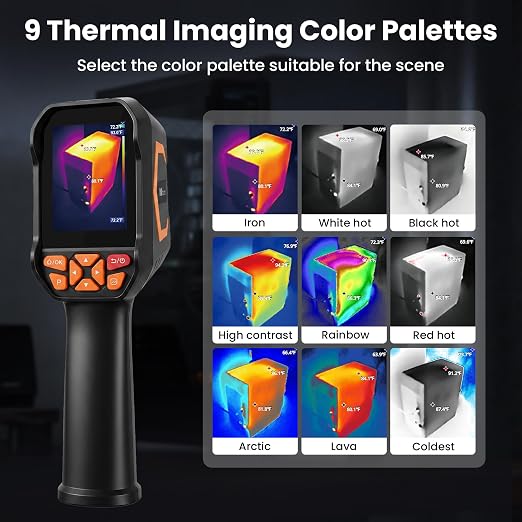 Handheld Thermal Camera, 240 x 180 TISR Resolution, -4°F-1022°F, 25Hz Infrared Camera, Thermal Imaging Camera 120 x 90 IR Resolution for Home Inspection Electrical HVAC DIY