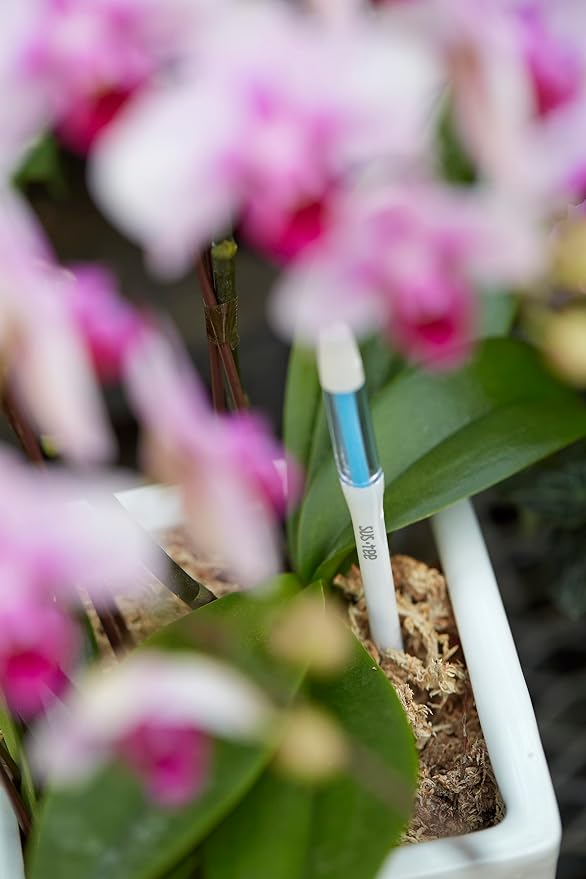 Sustee Aquameter, White, Small - Plant Soil Moisture Sensor - Best for Potted Plants - Refillable Style