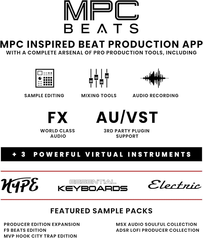 Akai Professional MPK Mini MK3 25 Key USB MIDI Keyboard Controller With 8 Backlit Drum Pads, 8 Knobs, Music Production Software and Native Instruments Sound Package (NKS Integration), Black