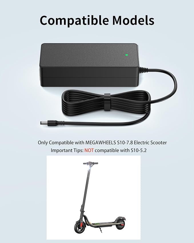 VHBW 42V for 5TH Wheel Electric Scooter Charger Compatible with 5TH Wheel ES09/ V20 Pro/ V30 Pro / M1/5LCHM11U 350W Electric Scooter