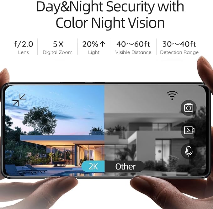 Rraycom 3Pack Security Cameras Wireless Outdoor, 5G/2.4GHz Battery Powered Home Indoor Camera with AI Motion Detection Siren Alarm,2K Color Night Vision, 2-Way Talk, Waterproof, Works/Alexa, Cloud/SD