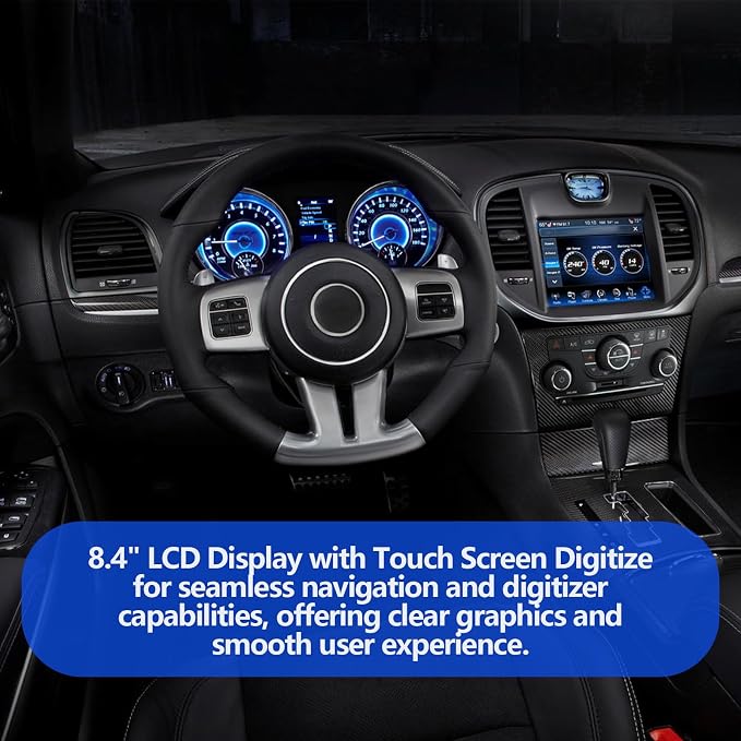 8.4" LCD Display with Touch Screen Digitizer Compatible with 2011-2014 Chrysler 300, 2013-2017 Dodge Dart, 2011-2018 Journey, 2011-2014 Charger, 2014-2017 Maserati Ghibli Part Number LAJ084T001A