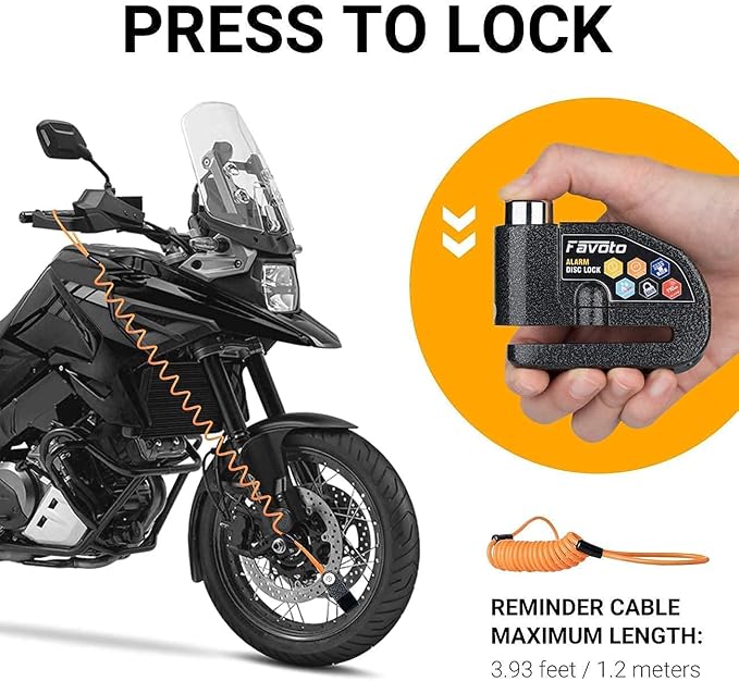 Favoto Bike Cover 29 inch Waterproof Outdoor Cover Disc Lock Alarm 110dB Alarm for Motorcycle Bikes e-Bikes