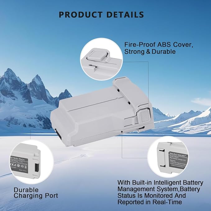 Intelligent Flight Battery Plus (2-Pack) with Two-Way Charging Hub for DJI Mini 4 Pro, Mini 3 Pro, Mini3 drone, 3850mAh 7.38V (2 Batteries with a Bi-Directional Charging Hub)