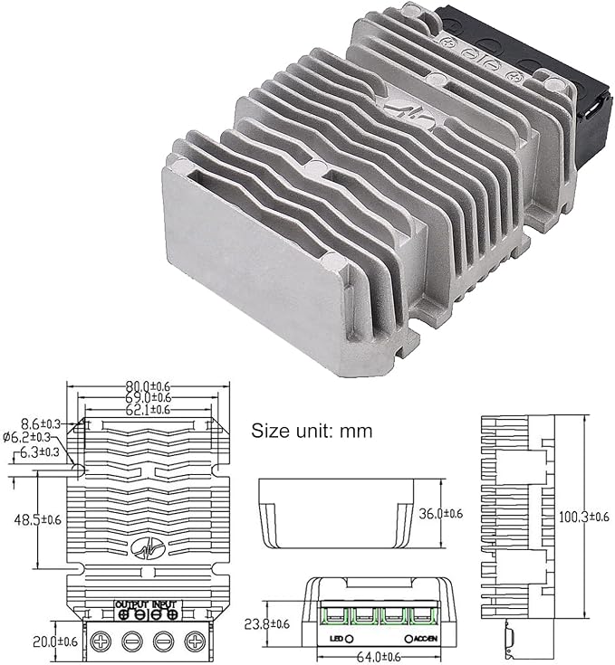 48V to 24V 40A 960W Step-Down Transformer DC to DC Buck Converter DIY Power Supply