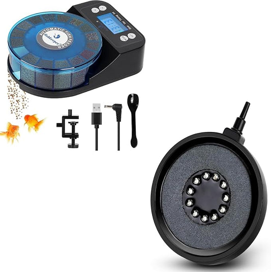fishkeeper Automatic Fish Feeder for Aquarium+Aquarium Bubbler