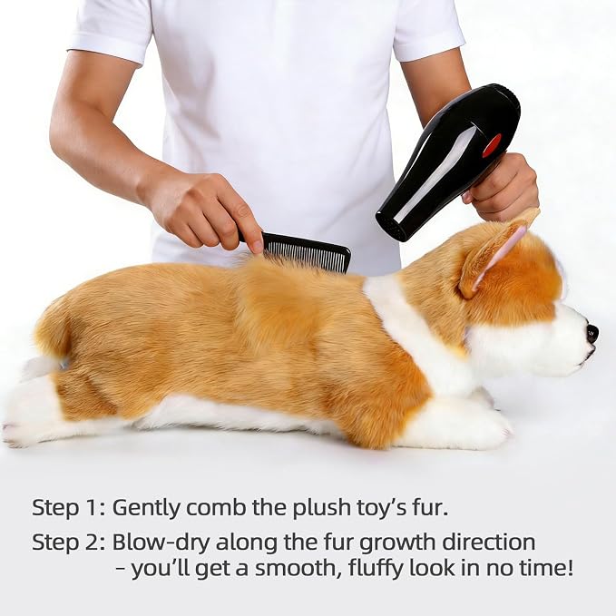 CU-MATE 12" Electric Plush Dog Toys, Electronic Stuffed Animal Dog Toy, Interactive Wuffy Robot Toy, Walking, Talking, Barking & Wagging Tail, Gifts for Boys and Girls (Corgis)