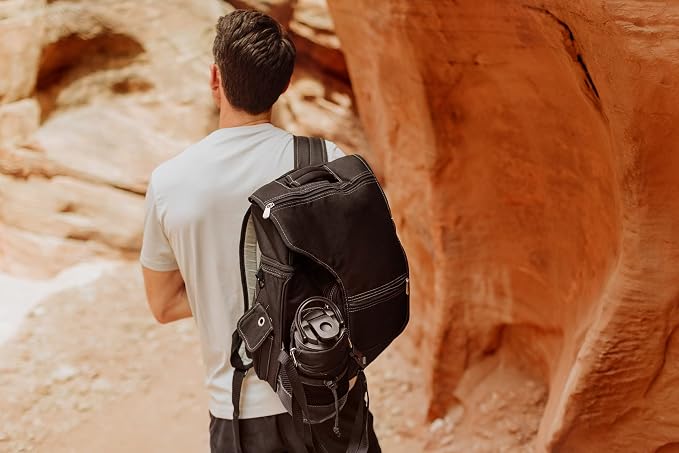 ONIVA Picnic Time Turismo Backpack Cooler With Water Bottle Carrier, Soft Cooler Travel Bag (Black)
