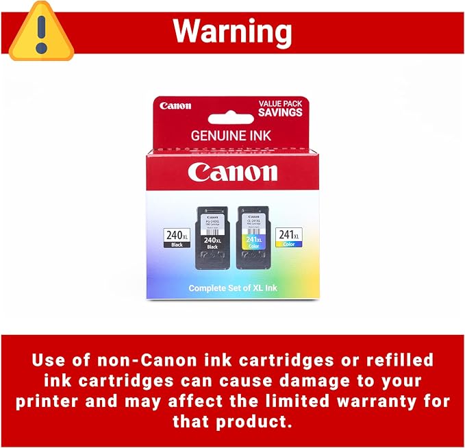 Canon Genuine Ink PG-240 XL/CL-241 XL Value Pack (2 Cartridges),Compatible with MG2120/3120/4120/2220/3220/4220/3520/3620,MX372/392/432/452/472/512/522/532,TS5120,(Pack of 12)