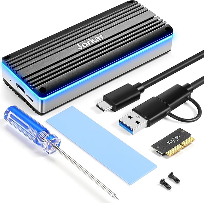 External SSD Enclosure USB-C 3.2 for 12+16 Pin MacBook SSD, Hard Drive Reader for A1466 A1465 A1502 A1398 SSDs Mac Air/Pro mid 2013-2017, Portable Aluminum SSDs Case with Indicator