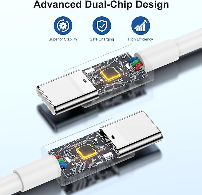 45W USB C Fast Charger for iPhone 17/16/15, 2Pack USB-C Charger Block and 10ft Type C to C Fast Charging Cable Cord Long for Apple iPhone 17 Pro Max/17 Air/16e/16/15 Plus/iPad/MacBook/Samsung Galaxy