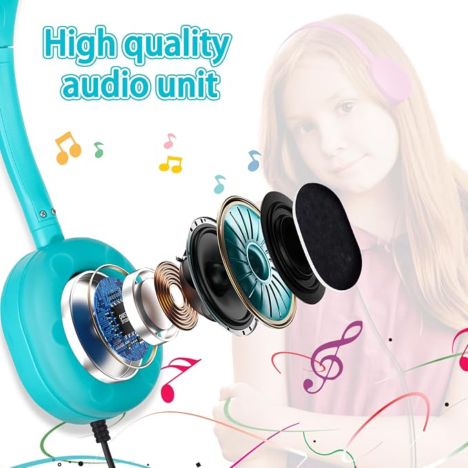 100 Pack Bulk Headphones for Classroom School,Wholesale Earphones Class Set for Students Teens and Adult（10 Colors