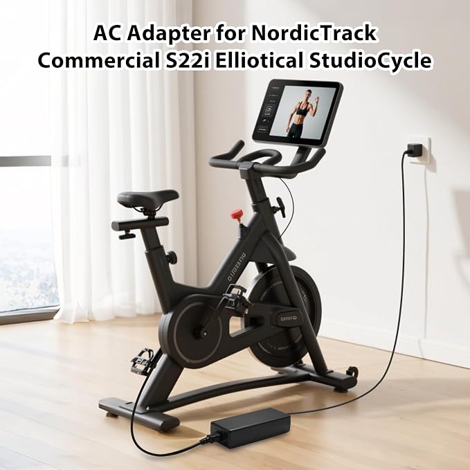 36V 3.5A AC/DC Power Adapter Replacement for NordicTrack Commercial S22i Elliptical Studio Cycle, Compatible with NTEX02422, IN3603500, 418190, NTEX02117NB, NTEX02117 Fitness Bike Power Supply Cord