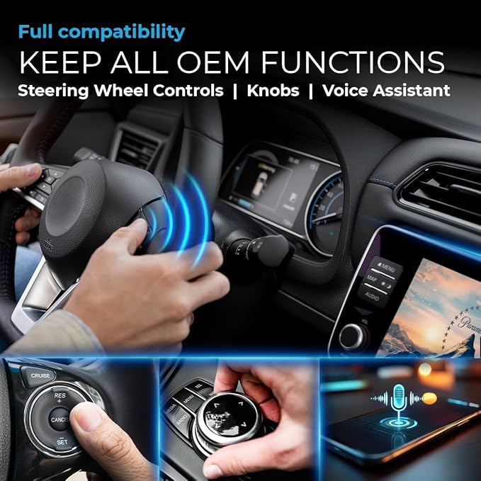 AutoSky AI Box Lite Air – Wireless Adapter for Factory CarPlay – Stream Personal Media & Online Apps via Phone Hotspot – Fast Plug & Play Performance – Works with Authorized Accounts