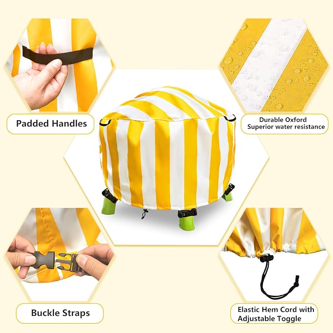 Water Table Cover Spiralin' Seas Waterpark Play Outdoor Sand Water Table Cover 34X34X18 inch-Yellow