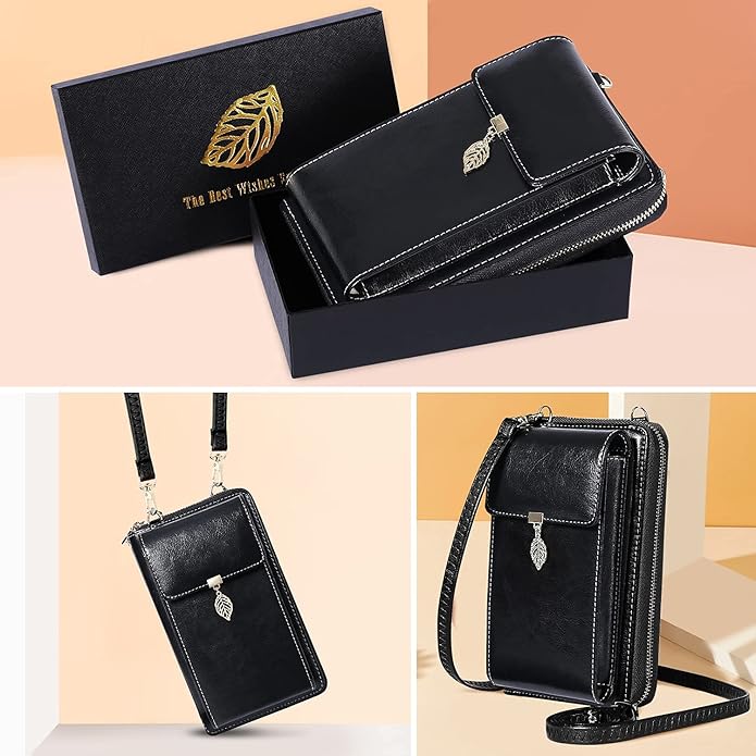 HUANLANG Small Crossbody Phone Bags for Women Leather Cell Phone Purse Wallet | Small, Cell Phone