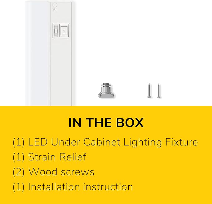 GETINLIGHT 30-inch Hardwired Only 5 Color LED Under Cabinet Lighting, Selectable 2700/3000/4000/5000/6000K, Dimmable, Matte White Finished, ETL Listed, IN-0201-14-WH-5C