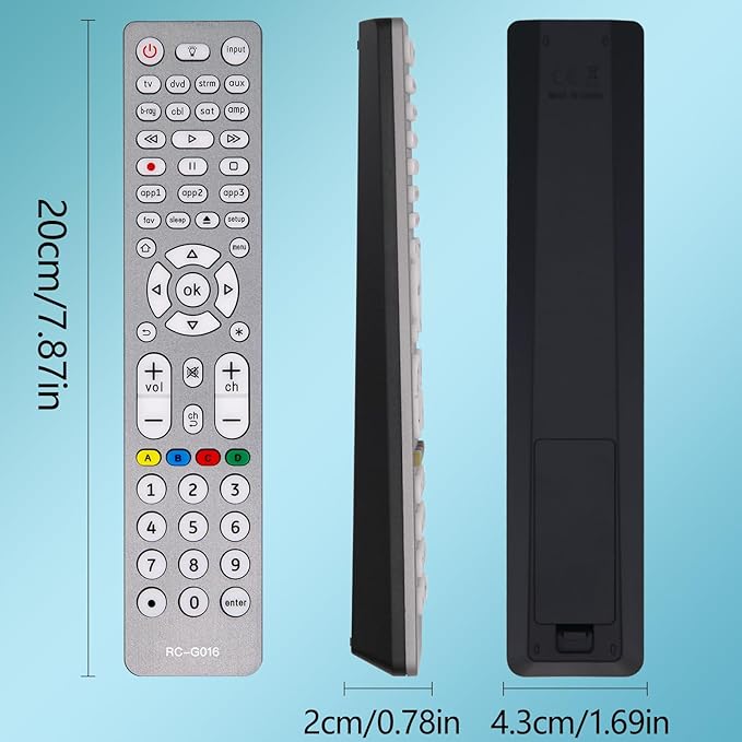 Backlit Universal Remote Control Replacement for All TV Remotes, Universal Remote Works for DVD and More 8 Devices