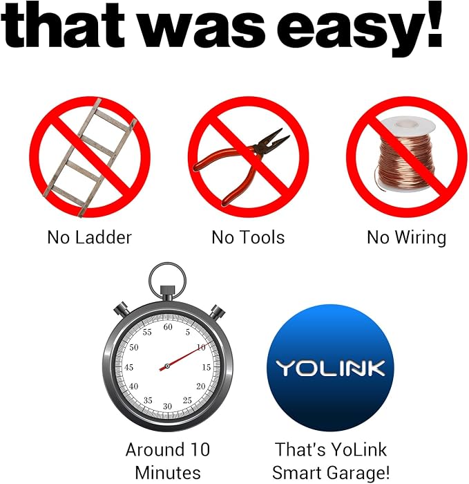 YoLink Finger - Remote Control Existing Garage Door Opener, 1/4 Mile World's Longest Range Garage Door Operator Controller, YoLink Hub Required